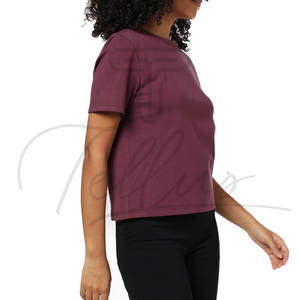 Camisetas de Mujer de Algodón, Lisas, de Lujo, Camiseta de Manga Corta para Mujer - Product Image 5