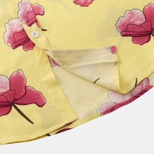 Chemise hawaïenne florale à col camp pour homme, à manches courtes, boutonnée, idéale pour les vacances à la plage et les centres de villégiature - Product Image 5