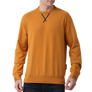 Sweat-shirt à col rond en molleton de coton personnalisé pour homme, logo personnalisé, mode décontractée, écologique, vente en gros, tissu français, design simple - Product Image 1