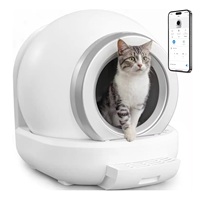 Sudex OEM ODM Grosir Kotak Pasir Kucing Pintar 65L Ruang Dalam Kapasitas Besar Pembersihan Otomatis Sensor Radar Kontrol Aplikasi