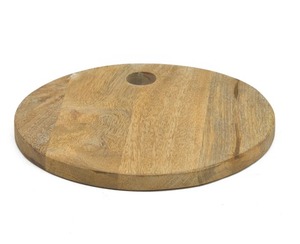 Planche à découper ronde en bois, artisanale, durable, écologique, surface de découpe pour légumes, fruits, viande, ustensiles de cuisine - Product Image 3