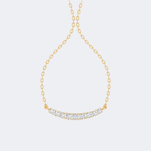 Collar con colgante de barra curva con engaste de puntas brillantes redondas de 1.00 quilates - Product Image 1