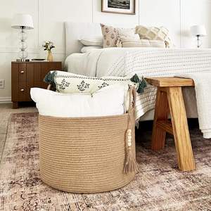 Sustainable Jute Storage <b>Bins</b> – Biodegradable Natural Fiber Organizer for Eco Friendly Lifestyle - Product Image 4