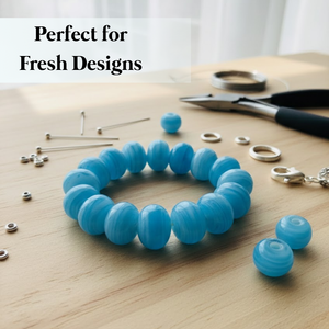 Cadena de Cristal Rondelle con Rayas Púrpuras |   Espaciador de Disco Pulido Hecho a Mano de 12-16mm para Pulseras de 8 Pulgadas, Proyectos Creativos de Joyería DIY - Product Image 2