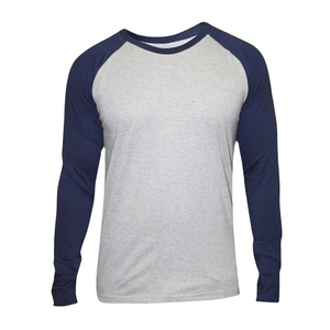T-shirt à manches longues pour homme de haute qualité, 100 % coton respirant, col rond, design personnalisé, tissu jersey en coton, conçu pour les hommes - Product Image 4