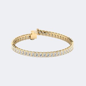 Bracelet tennis serti de diamants taille radiant de 8,00 CTW en or 10 carats – Design moderne et élégant à maillons - Product Image 1