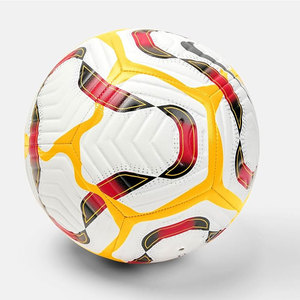 Ballon de football noir personnalisable OEM ODM en PU et cuir pour entraînement adulte, avec logo imprimé, résistant - Product Image 1