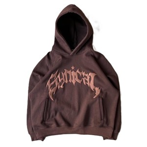 Sudadera con Capucha Rosa Extra Grande con Cierre, Unisex, con Logotipo Gótico en el Bolsillo Delantero, Felpa Francesa, Manga Regular, Transpirable, 100% Algodón - Product Image 4