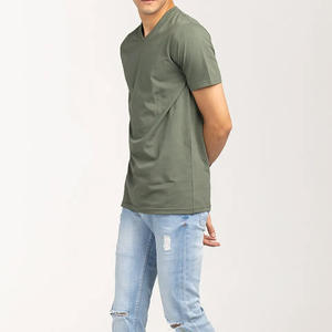 Camisetas de Hombre al por Mayor, Personalizadas, 100% Algodón, con Logotipo Impreso por Transferencia de Calor en la Parte Delantera, de Secado Rápido, Transpirables, Cuello en V, Manga Larga, Corte Regular - Product Image 2