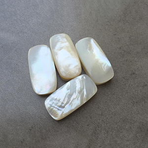 Mother of Pearl Cabochon Big <b>Cushion</b> Shape Flat Back Calibrated Gemstone, for Jewelry Making - Product Image 2