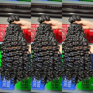 Vente en gros meilleure qualité 100% vierge vague vietnamienne Extensions de cheveux ondulés profonds 30 pouces longueur étirée faisceaux de matières premières - Product Image 3