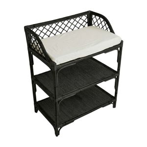 Table à langer en rotin noir de haute qualité, mobilier pour enfants, chambre de bébé, étagère tressée durable, prix d'usine, vente chaude, grossiste - Product Image 2