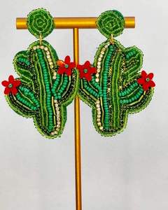 Boucles d'oreilles en perles faites à la main pour femmes, bijoux élégants et tendance chez un fournisseur en gros - Product Image 1