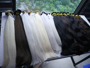 Extensions de cheveux humains vietnamiens 50 à 90cm droits à double tirage prix d'usine en vrac à vendre usine du Vietnam - Product Image 5