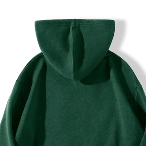 Sudadera Verde Extra Grande con Capucha y Cierre, Unisex, con Estampado de Mariposas Brillantes, de Felpa, Informal, de Otoño, Manga Regular, Tejido de Punto - Product Image 2