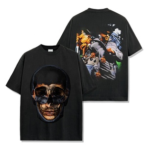 Camiseta personalizada de doble capa sin mangas Boxy Fit para hombre, ropa de calle de verano con estampado de pantalla de hojaldre recortada Boxy Fit - Product Image 5