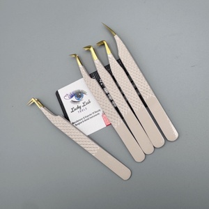 แหนบต่อขนตา Lucky Lash Tools รุ่น LLT-10180 สแตนเลสสตีล ป้องกันไฟฟ้าสถิต ขนาด 10 มม. จับถนัดมือ ปลายทองคำ - Product Image 4