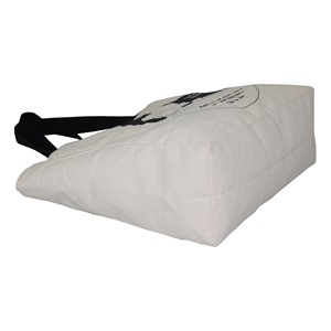 Sac fourre-tout en toile de coton naturel de 10 oz avec poche zippée suspendue, impression de lettres personnalisée, poignée noire, sac de courses réutilisable et écologique - Product Image 4