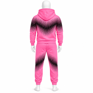Conjunto de Chándal con Capucha Estampado Estilo Acid Wash, Nuevo Diseño, Color Sólido, Casual, Largo, 100% Algodón, Transpirable - Product Image 4