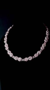 Custom 12mm Infinity Link Lab Grown <b>Necklace</b> Pear Cut Accents 925 <b>Silver</b> Iced Out Rose Gold Chain Hip Hop Men Jewelry Factory - Product Image 3