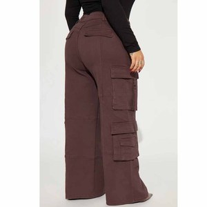 <b>Women's</b> Casual Cargo Pants Summer Tactical <b>Overalls</b> with Mid Waist Flat European American Style New Functional Bung Pants - Product Image 2