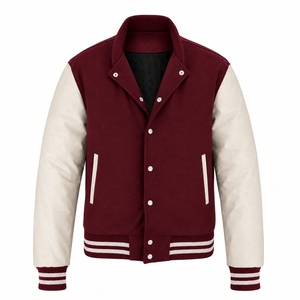 Veste bomber d'hiver de qualité supérieure en gros, broderie personnalisée du logo sur le devant, veste en laine pour homme de haute qualité, coupe-vent et écologique - Product Image 3