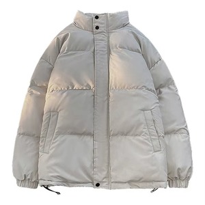Custom High Quality Men's Winter <b>Canvas</b> Puffer <b>Jacket</b> Breathable Waterproof Hooded Bubble Style Zipper Plus Size Latest Color - Product Image 4