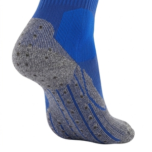 Custom <b>Men's</b> Blue Ankle <b>Socks</b> Knitted Breathable Sports Wear Summer Season Standard Thickness Solid Color Regular Style - Product Image 4