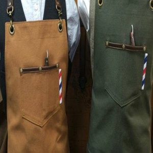 ผ้ากันเปื้อนยาวสำหรับร้านตัดผมชาย,ทำจากหนังแท้ - Product Image 4