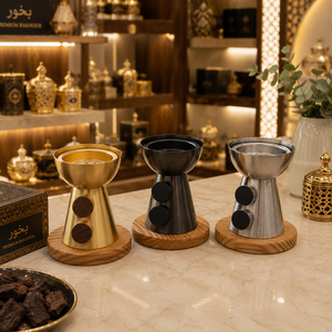 Brûleur à Bakhoor Moderne en Métal Personnalisé, Brûleur d'Encens Arabe, Mabkhara, Brûleur d'Oud, Porte-Encens au Charbon, Décoration Maison Ramadan Aïd, Cadeau - Product Image 2