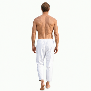 Pantalon décontracté pour homme, coupe ample, tissu léger, taille élastique, pantalon de tous les jours - Product Image 2