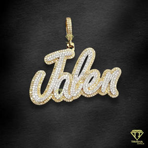 <b>Custom</b> "Jhalen " <b>Name</b> Pendant Iced Out Moissanite Diamond Hip Hop <b>Necklace</b> Luxury Bling Jewelry Gift - Product Image 6