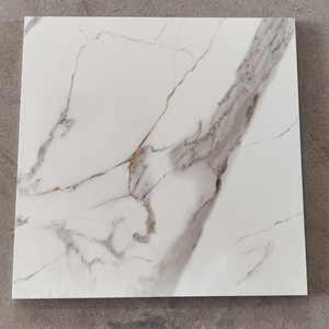 Azulejos de cerámica de 40x40 cm, azulejos para suelo, azulejos brillantes, azulejos cuadrados para suelo, 400 mm x 400 mm, azulejos para habitación, color blanco - Product Image 3