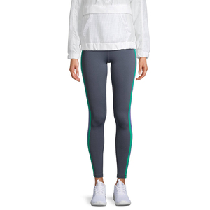 Pantalons de yoga pour femmes, couleur unie, design personnalisé, taille haute élastique, écologiques, respirants, séchage rapide, matière Spandex/Nylon - Product Image 6