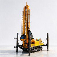 Machine de forage de puits tubulaires 330m, foreuse hydraulique sur chenilles pour puits profonds
