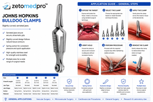 Pinzas Bulldog Dentadas JOHNS HOPKINS Ligeramente Curvadas en Múltiples Longitudes: 3.8cm, 5.1cm, 5.7cm, 6.4cm, 7.6cm ZETOMEDPRO - Product Image 4