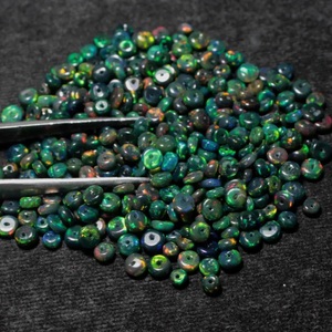 Perles en vrac opale de feu éthiopienne naturelle multicolore 3-5mm, lisses, en forme de rondelle, certifiées par un tiers pour la fabrication de bijoux - Product Image 1