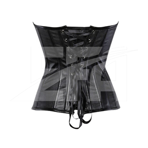 Corset bustier amincissant pour femme, en cuir sexy, avec fermeture éclair sur le devant, vente en gros - Product Image 3