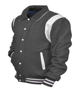 Veste universitaire en laine de style Letterman pour hommes vente en gros personnalisée école de baseball design chenille broderie patch à capuche col hiver - Product Image 3