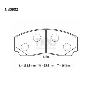 Plaquettes de frein en carbone métallique n&b pour étrier de frein AP Racing CP3215D50 AP9200 AP5200 CP5200 CP9200 4 pistons - Product Image 2