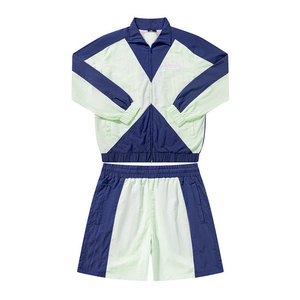 Affordable Price OEM Custom Logo Nylon Tracksuit <b>Jacket</b> and Shorts Set <b>Lightweight</b> <b>Running</b> Sportswear - Product Image 1