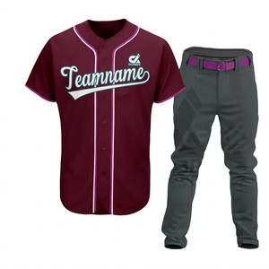 Uniforme de baseball personnalisé pour hommes de qualité supérieure 2025, 100% polyester respirant, logo personnalisé, tailles personnalisées, faible MOQ - Product Image 5