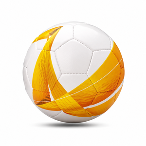Ballon de football en cuir jaune et blanc sur mesure, fabriqué au Pakistan, PI 1606 - Product Image 5