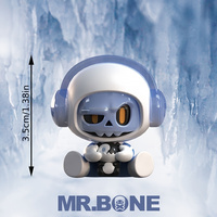 Oferta Especial: Caja Sorpresa Mini Figuras Coleccionables de PVC de Bebé Mr. Bone Mochi, Decoración de Vinilo con 16 Piezas, Regalo para Niños