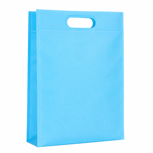 Bolsa de Compras Reutilizable Ecológica de Gran Capacidad, Color Azul Cielo, Tipo D-Cut, de Tela No Tejida, para Venta al por Mayor y Menor - Product Image 3