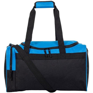 Sac de sport bleu noir avec bandoulière réglable et fermeture éclair, unisexe, décontracté - Product Image 1