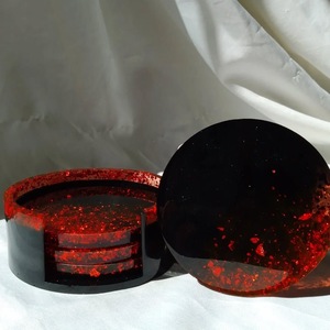 Sous-verres en résine faits à la main, modernes, personnalisables, épais, résistants à la chaleur, réutilisables, pour la décoration de table à la maison, fabrication artisanale impériale - Product Image 1