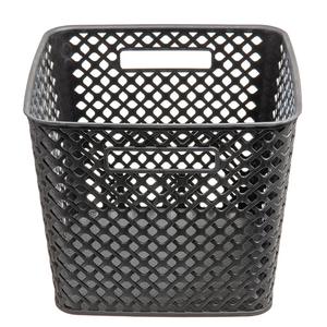 Cesta de Almacenamiento Compacta de Metal Negro, Organizador de Baño Resistente - Product Image 3