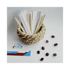 Venta al por mayor de bebidas personalizadas agitador de café de bambú de madera natural - Product Image 1