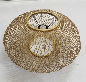 Pantalla de Lámpara Redonda de Bambú Tejido Ecológica - Decoración Sostenible para Hogares, Restaurantes, Hoteles y Resorts - Product Image 4